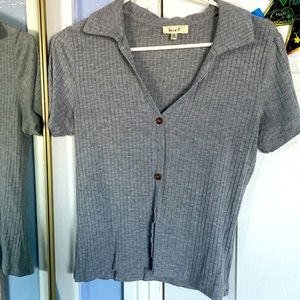 V-neck collar top, very cute and classy. Goes well with any style